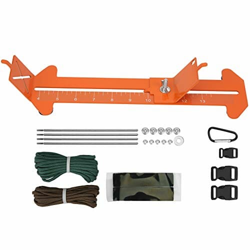 Zestaw do tworzenia bransoletek Jig urządzenie do tworzenia opasek na nadgarstek z 2 paracordami i 3 czarnymi klamrami do plecionki Paracord bransoletka DIY Knit Tool