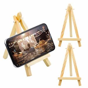 Kupink - Mini drewniane sztalugi, trójkątowe stojaki na stół, ramki na zdjęcia i wyświetlacze do plakatów