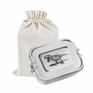 Spersonalizowane pudełko na lunch dla dzieci ze stali nierdzewnej - motywy dinozaurów, tęczy i kosmosu (800 ml)