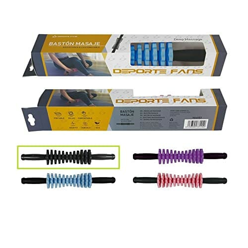 Wałek do masażu mięśni joga, fitness - 42 cm, czarny | Skuteczny i wygodny