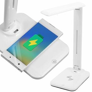 Lampa biurkowa LED ściemniana z ładowaniem zegara