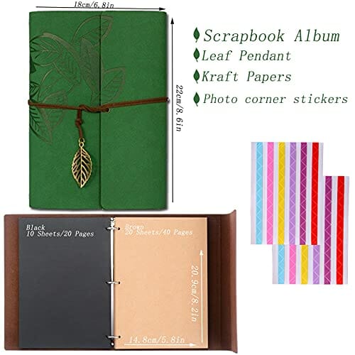 ZEEYUAN Album fotograficzny do samodzielnego ozdobienia, 60 stron, 18 - obrazek 7