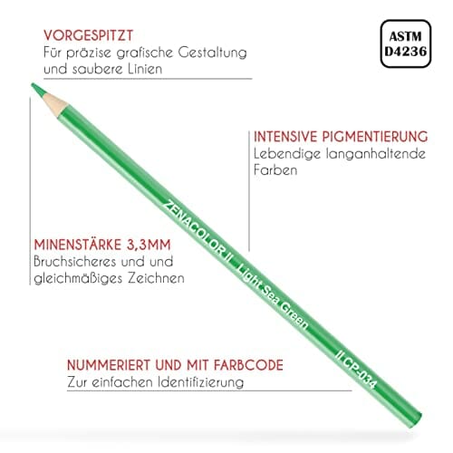 Zenacolor 72 kredki z metalowym pudełkiem – 72 wyjątkowe kolory do rysowania i kolorowania dla dorosłych – łatwy dostęp z 3 przegródkami – idealny zestaw dla artystów, dorosłych i dzieci - obrazek 6