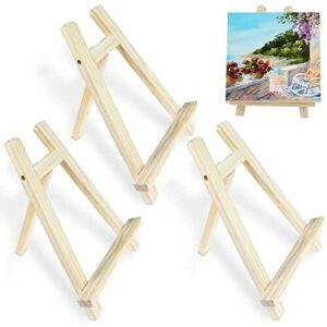 GZkedu - Mini sztaluga drewniana, sztaluga stołowa, kalendarz stołowy - 4 sztuki