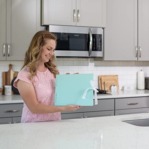 Album do scrapbookingu 12x10 cm - niebieski, idealny prezent na baby shower, walentynki i zaręczyny - obrazek 7