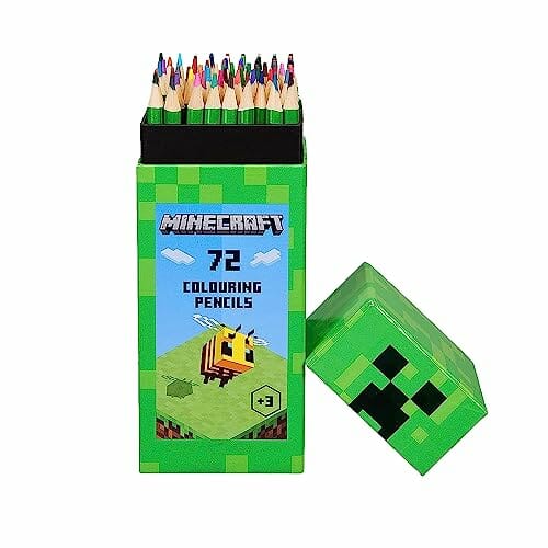 Minecraft Zestaw kredek do kolorowania dla dzieci, 72 kredki, zestaw d