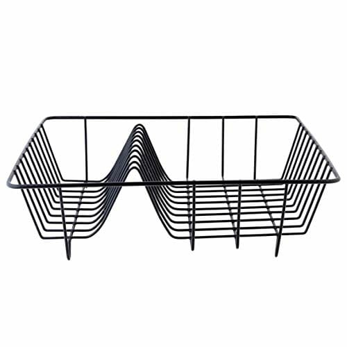 Axentia Ociekacz do naczyń - kratka ociekowa z drutu - stojak na naczynia czarny - kosz na naczynia 35 x 9,5 x 34 cm - ociekacz na talerze i sztućce - pomocnik kuchenny - obrazek 7