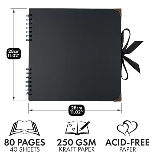 Album kolekcjonerski 28 x 28 cm, z 80 białymi stronami, album do scrap - obrazek 7