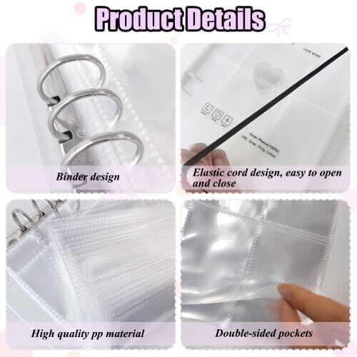 Album na zdjęcia A5 z uchwytem Kpop | Segregator z 25 arkuszami i 4 przegródkami | Zamarznięty album z 5 naklejkami - obrazek 3