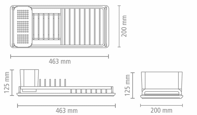 Brabantia Ociekacz, Szary, 12 x 48 x 21.5 cm - obrazek 2