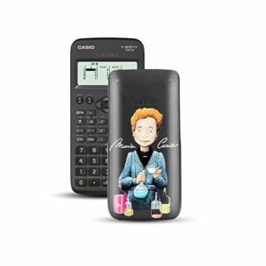 Casio FX-82SPXII Iberia - Kalkulator naukowy z ilustracją Marie Curie | 293 funkcje | 24 poziomy nawiasów | Szary