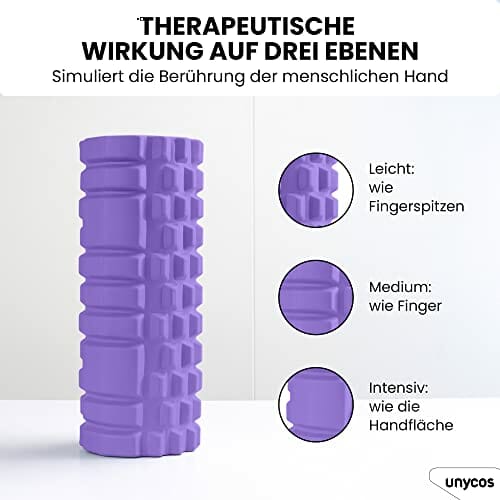 Unycos – Wałek do masażu mięśni – Ultralekki wałek piankowy – Narzędzie do samodzielnego masażu (fioletowy) - obrazek 6