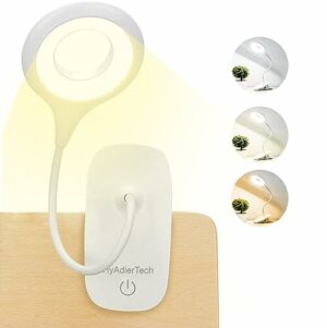 Lampka do czytania z klipsem, 40 diod LED, 3 tryby kolorów