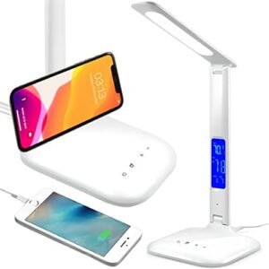 Retoo Lampka biurkowa LED z funkcją ładowania USB, lampa biurowa, lamp