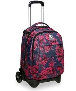 Invicta Rolling backpack, NEW Tech ROSES FANTASY Wheeled Book Bag, 3 i