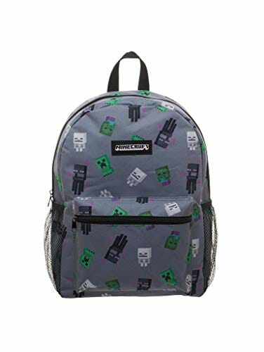 Minecraft Plecak dla dzieci 4-częściowy wielokolorowy - Szary, Jeden Rozmiar (Taille Unique) - obrazek 2
