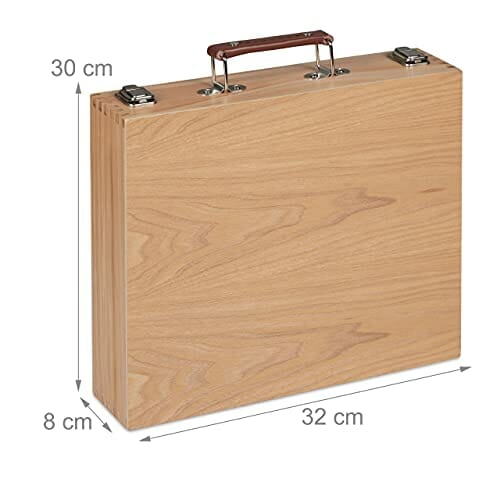 Walizka do malowania z zestawem akrylowym - 12 farb, sztaluga, płótna - obrazek 7