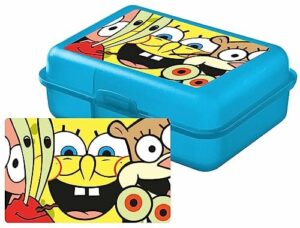 United Labels Spongebob Kanciastoporty - Turquoise Lunch Box with Divider - Spongebob Allover Sandwich Box