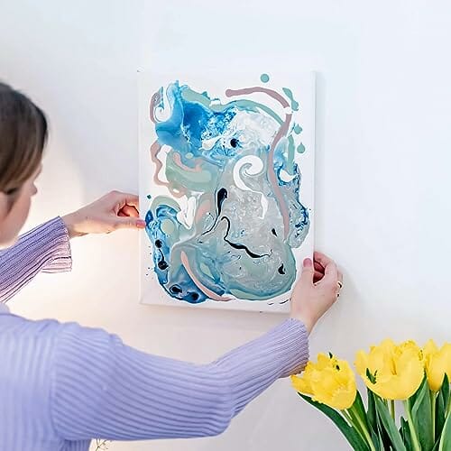 Zestaw do malowania na płótnie abstrakcyjnym (pastelowy) - Twórz wyjątkowe dzieła sztuki! - obrazek 5