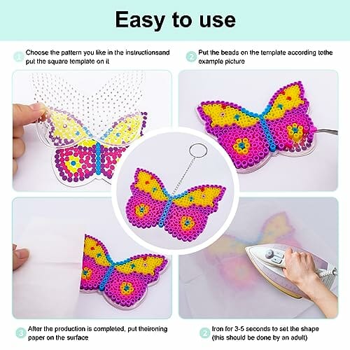 Zestaw koralików do prasowania dla dzieci - 11000 sztuk, 5 mm, DIY, biżuteria, dekoracje - obrazek 2