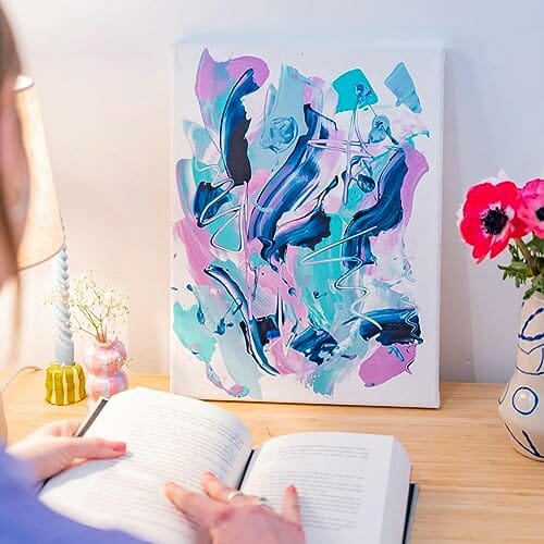 Zestaw do malowania na płótnie abstrakcyjnym (pastelowy) - Twórz wyjątkowe dzieła sztuki! - obrazek 3
