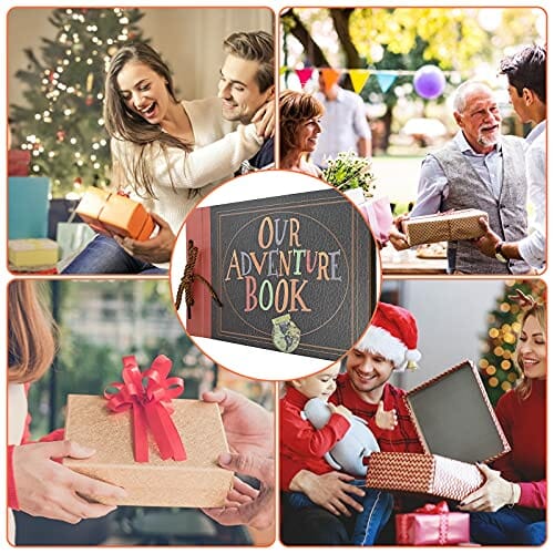Album na zdjęcia "Our adventure book" - 80 stron, scrapbooking, ręcznie robiony, DIY, album na zdjęcia rodzinne - prezent na święta, rocznicę - obrazek 2