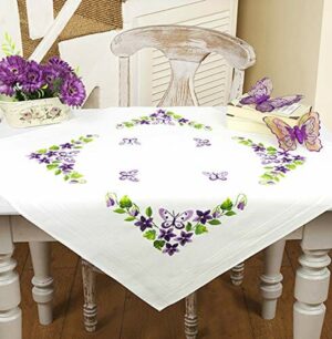 KAMACA Zestaw do haftowania z motywem łąki kwiatowej, zestaw do haftow