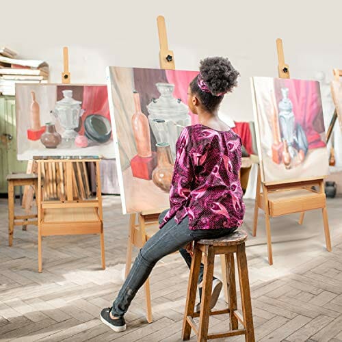 Kurtzy 190 cm Drewniana Sztaluga Studyjna H z Szufladą - Regulowana do - obrazek 3