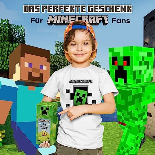 Minecraft Zestaw kredek do kolorowania dla dzieci, 72 kredki, zestaw d - obrazek 2