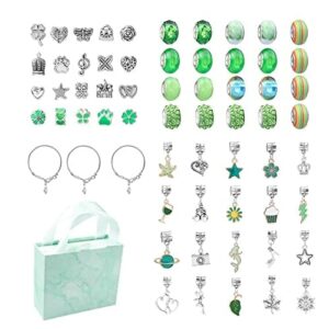 Zestaw do robienia bransoletek charmsów dla dzieci - biżuteria z koralikami i wisiorkami, prezent urodzinowy dla dziewcząt 8-12 lat