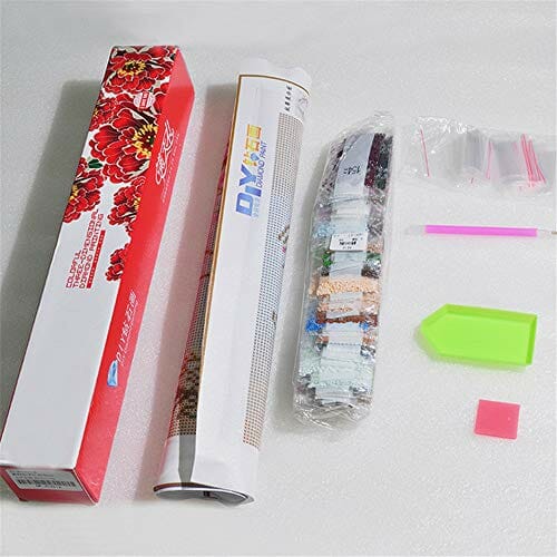 Nicole Knupfer - Zestaw do malowania diamentowego 5D, złoty feniks "zrób to sam" - Malarstwo diamentowe, haft krzyżykowy - Dekoracja ściany domu (60 x 120 cm) - obrazek 2