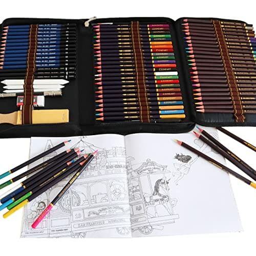Kredki do rysowania - 72-częściowy zestaw artystyczny dla dzieci i dorosłych - obrazek 6