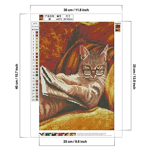 DIY 5D Diamentowy Obraz dla Kota - Zestawy Haftu Krzyżykowego z Pełnymi Diamentami - obrazek 7