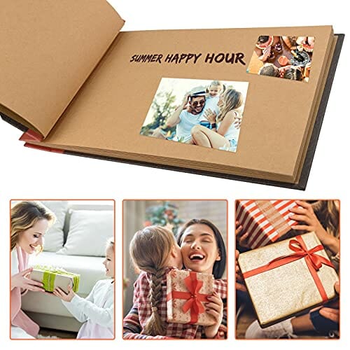 Album na zdjęcia "Our adventure book" - 80 stron, scrapbooking, ręcznie robiony, DIY, album na zdjęcia rodzinne - prezent na święta, rocznicę - obrazek 4