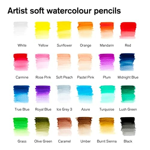 Winsor & Newton 0490015 precyzyjne kredki akwarelowe w zestawie, 24 ży - obrazek 11