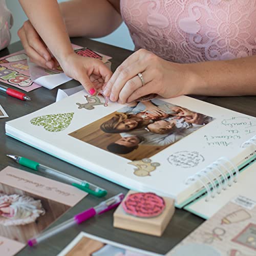 Album do scrapbookingu 12x10 cm - niebieski, idealny prezent na baby shower, walentynki i zaręczyny - obrazek 5