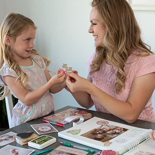 Album do scrapbookingu 12x10 cm - niebieski, idealny prezent na baby shower, walentynki i zaręczyny - obrazek 2