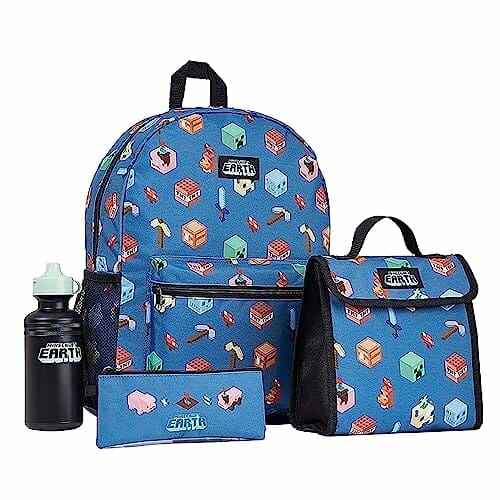 Minecraft Plecak szkolny dla chłopców - Niebieski, Jeden rozmiar