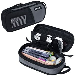 OneTigris Piórnik - Duża pojemność, idealny do szkoły, biura i studenckiego życia - Szary, 23*11*4cm