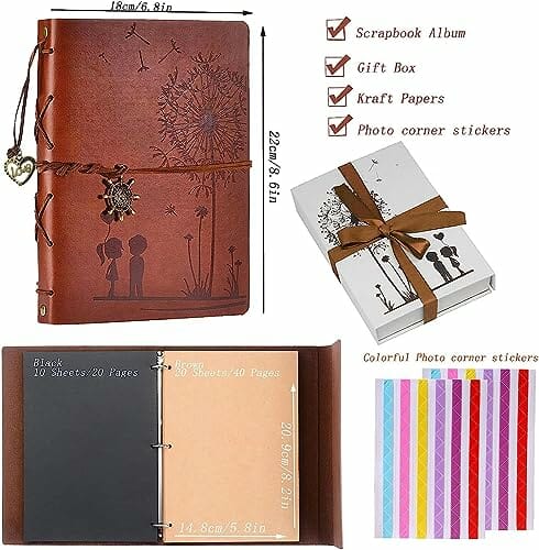 ZEEYUAN album fotograficzny do samodzielnego ozdobienia, 60 stron, 18x - obrazek 9