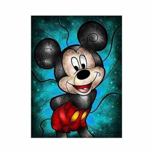Pełne wiercenie diamentowy obraz kreskówka myszka Miki - 5D DIY haft kryształ górski, ścieg krzyżowy, mozaika - Dekoracja ścian domu 30x40 cm