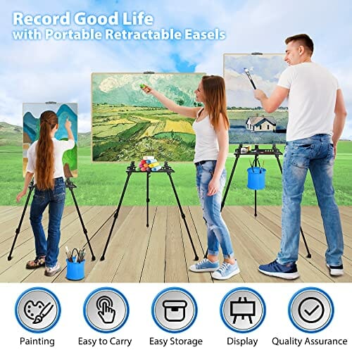 Art Stojak malarski, regulowany 50-152 cm, składany stojak na statyw, - obrazek 9