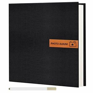 Samoprzylepny album na zdjęcia - DIY album fotograficzny z lepkimi stronami - zdjęcia rodzinne, ślubne - 60 stron - 3x5, 4x6, 5x7, 6x6, 8x8, 8x10 - metaliczny długopis