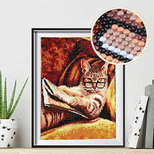 DIY 5D Diamentowy Obraz dla Kota - Zestawy Haftu Krzyżykowego z Pełnymi Diamentami - obrazek 9