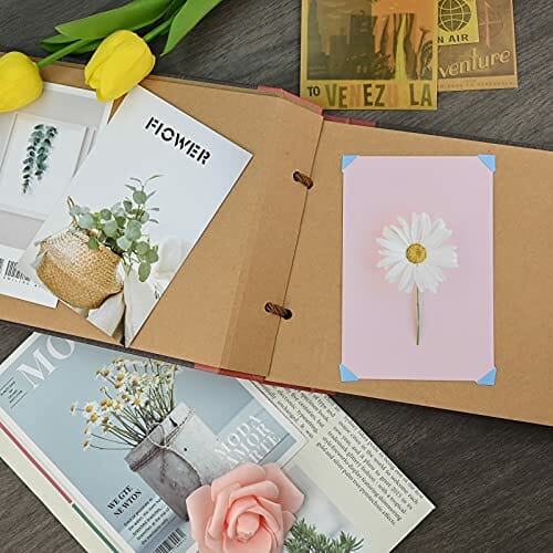 Album na zdjęcia "Our adventure book" - 80 stron, scrapbooking, ręcznie robiony, DIY, album na zdjęcia rodzinne - prezent na święta, rocznicę - obrazek 5