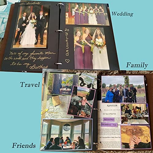 ZEEYUAN album fotograficzny do samodzielnego ozdobienia, 60 stron, 18x - obrazek 8