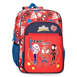 Plecak szkolny Marvel Spidey and Friends - Czerwony 30x40x13 cms Poliester 15.6L