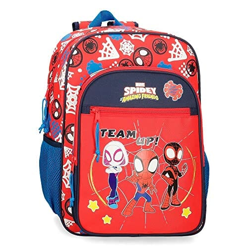 Plecak szkolny Marvel Spidey and Friends - Czerwony 30x40x13 cms Poliester 15.6L