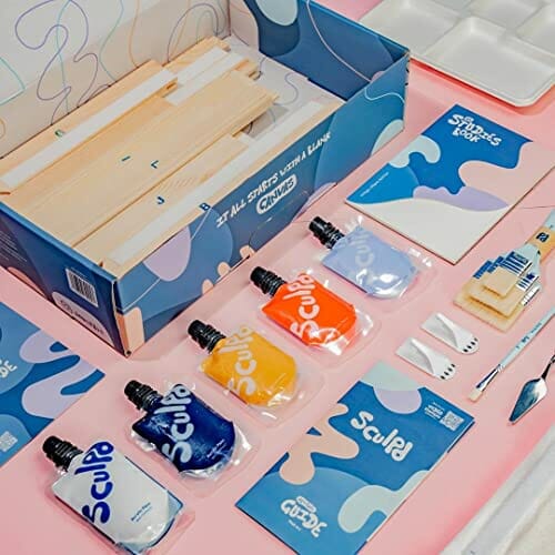 Zestaw do malowania na płótnie abstrakcyjnym (pastelowy) - Twórz wyjątkowe dzieła sztuki! - obrazek 9