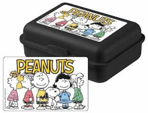 Pudełko śniadaniowe Snoopy – Familiy – czarne, pudełko na lunch śniadaniówka z przegrodą – United Labels The Peanuts.